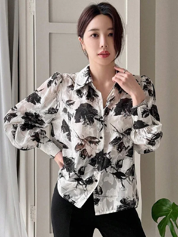 TANDUL  Women Regular Fit Printed Casual Shirt Casual Slouchy Short Sleeve