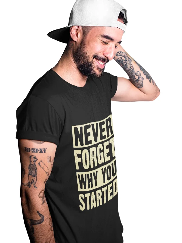 Never Forgot  Printed Tshirt by UQ(Black) Stylish Casual Short Tee