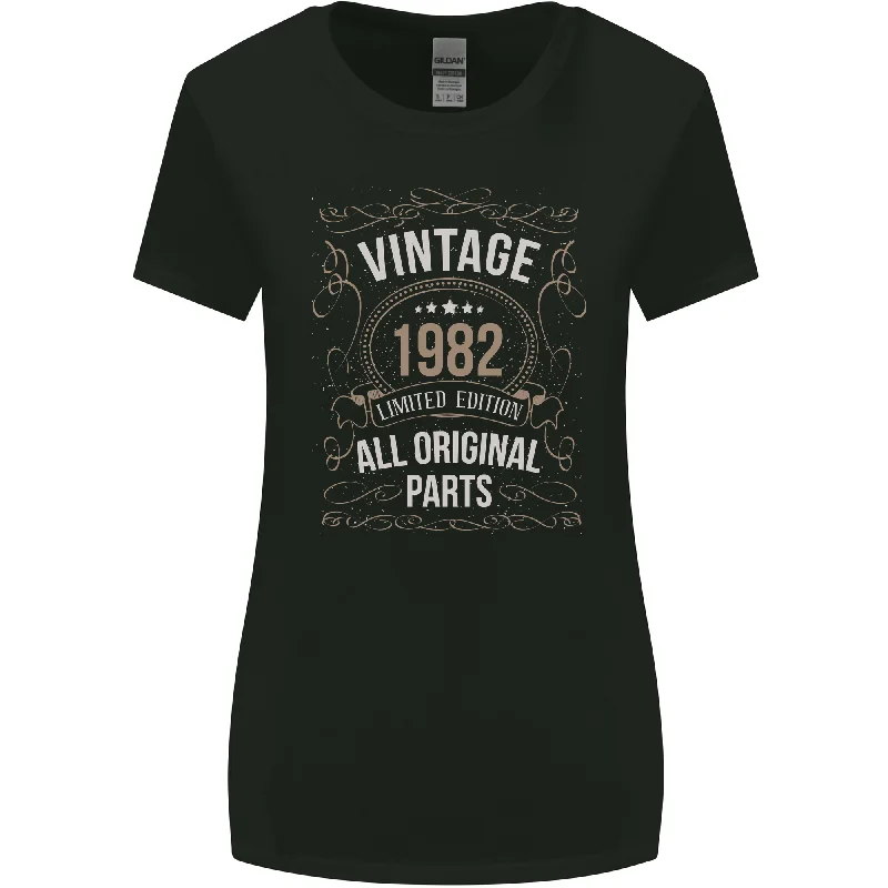 41st Birthday Limited Edition 1982 Womens Wider Cut T-Shirt Welt Pockets Slit Pockets