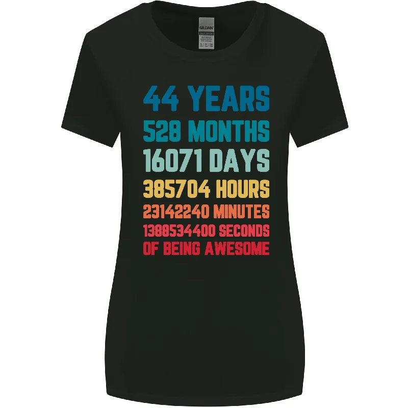 44th Birthday 44 Year Old Womens Wider Cut T-Shirt Casual Formal Business