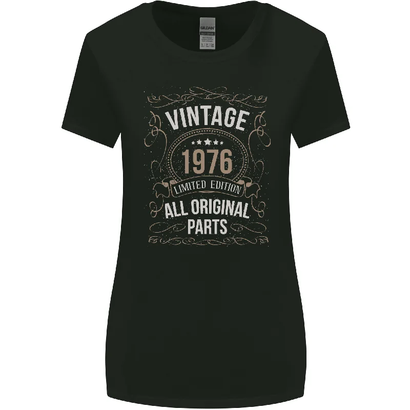 47th Birthday Limited Edition 1976 Womens Wider Cut T-Shirt Graphic Embroidered Appliqued