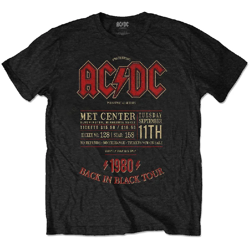 AC/DC | Official Band T-Shirt | Minnesota  '80 Lace Blend Ribbed Blend Corduroy Blend