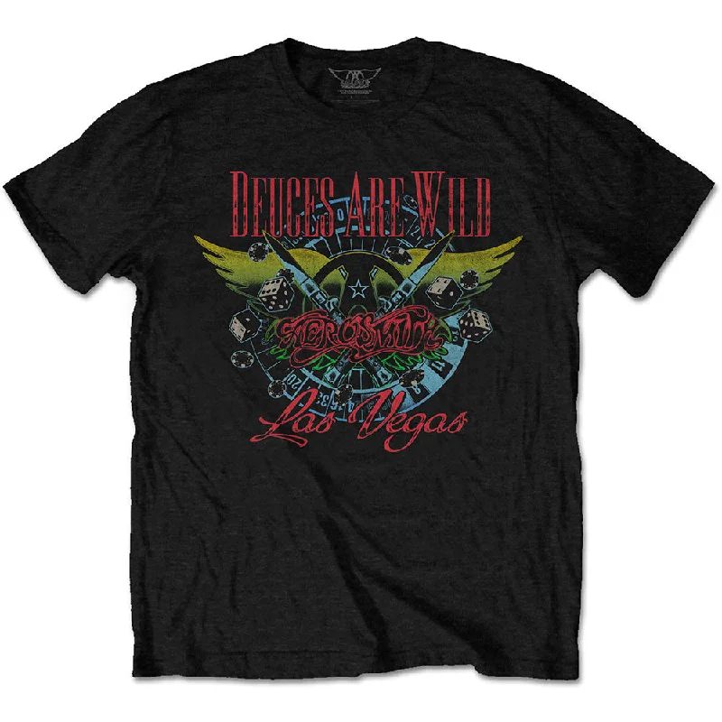 Aerosmith | Official Band T-Shirt | Deuces Are Wild, Vegas Sequined Glittery Shiny