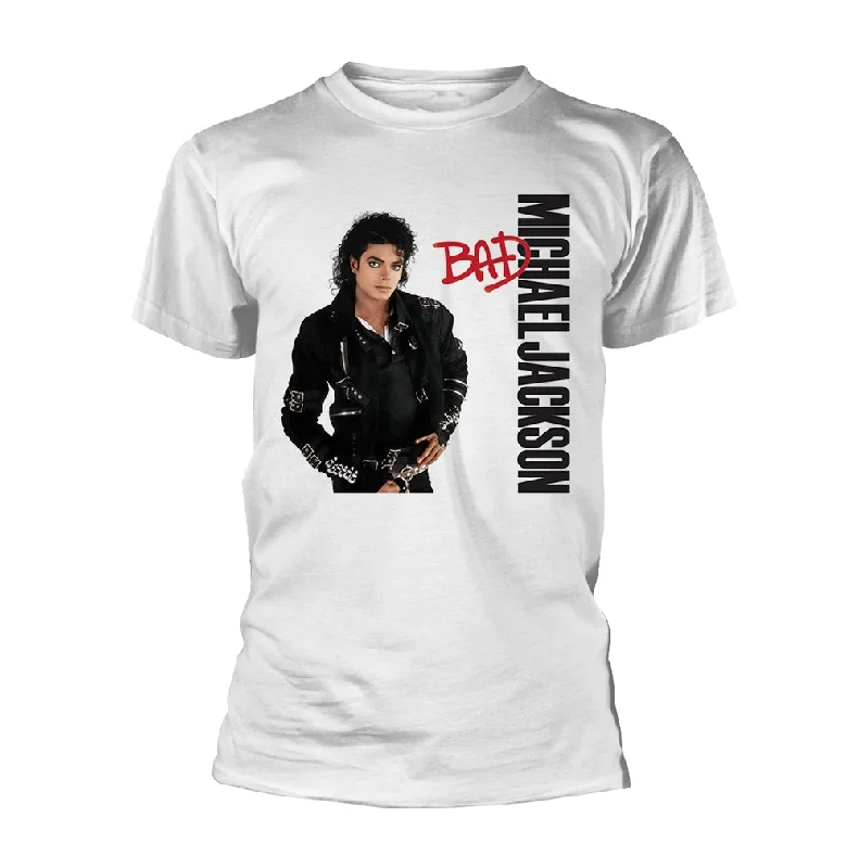 Michael Jackson Unisex T-shirt: Bad (White) Cozy Warm Stylish