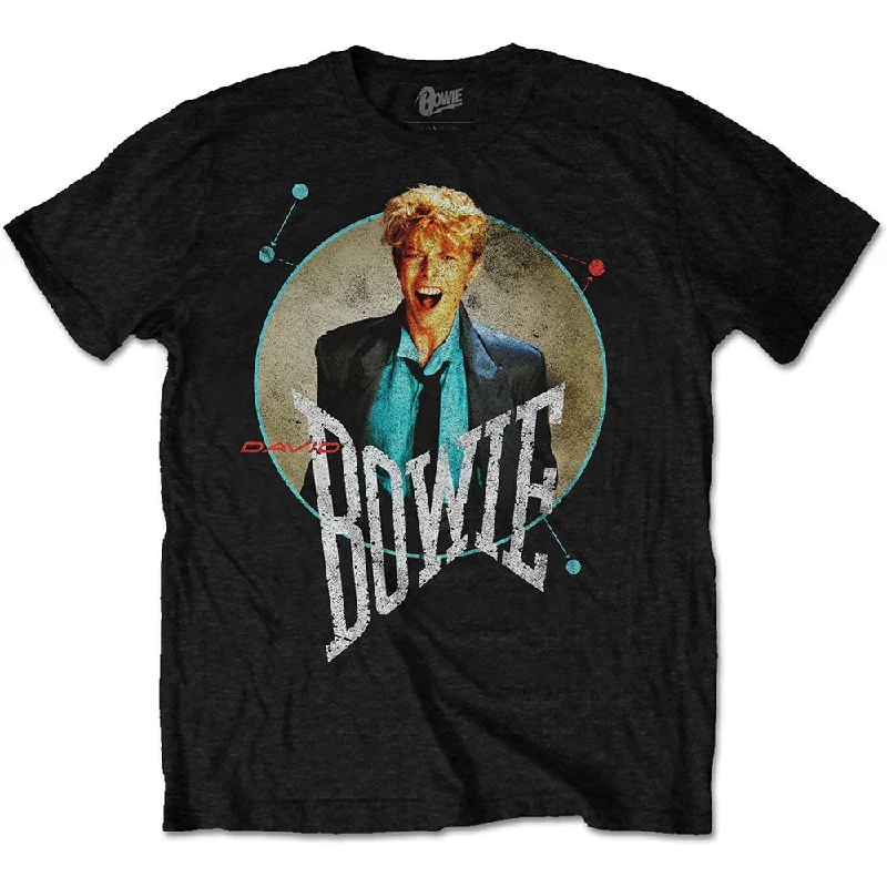 David Bowie | Official Band T-Shirt | Circle Scream (Back Print) Chenille Fabric Brocade Fabric Lace Fabric