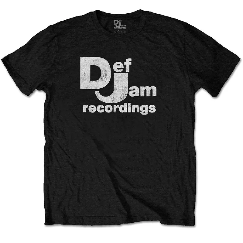 Def Jam Recordings | Official Band T-Shirt | Classic Logo Zippered Front Buttoned Front Snap Front