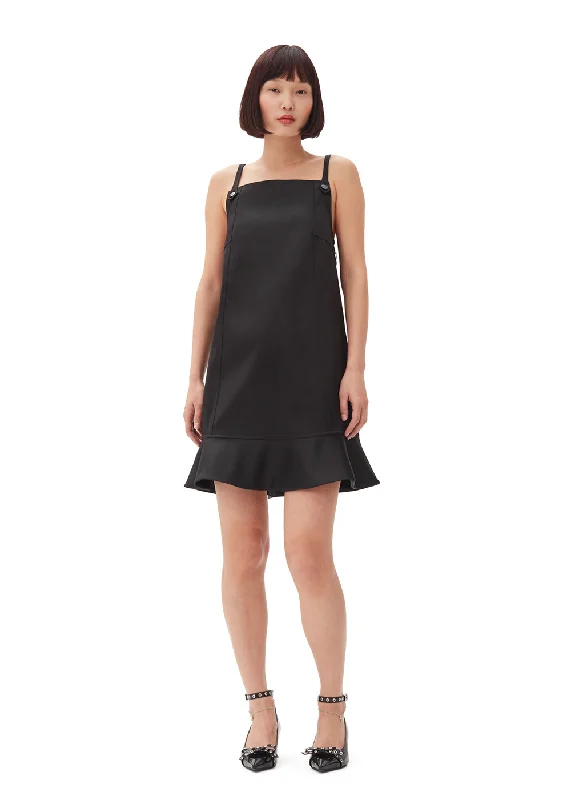 Duchesse Satin Mini Dress Classic Shift Mini Dress