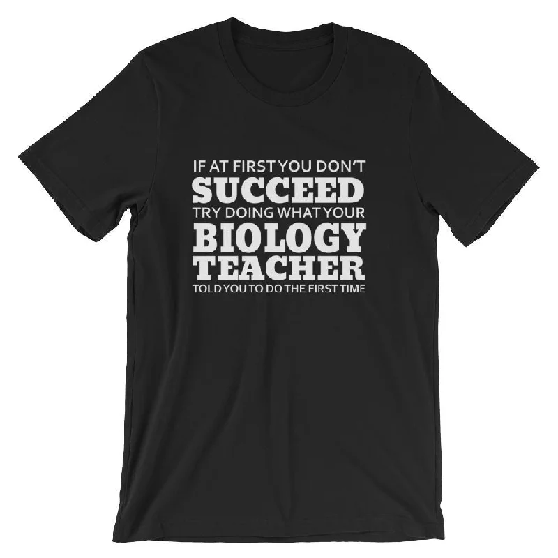 Funny Biology Teacher Lesson T-Shirt Solid Color Striped Floral