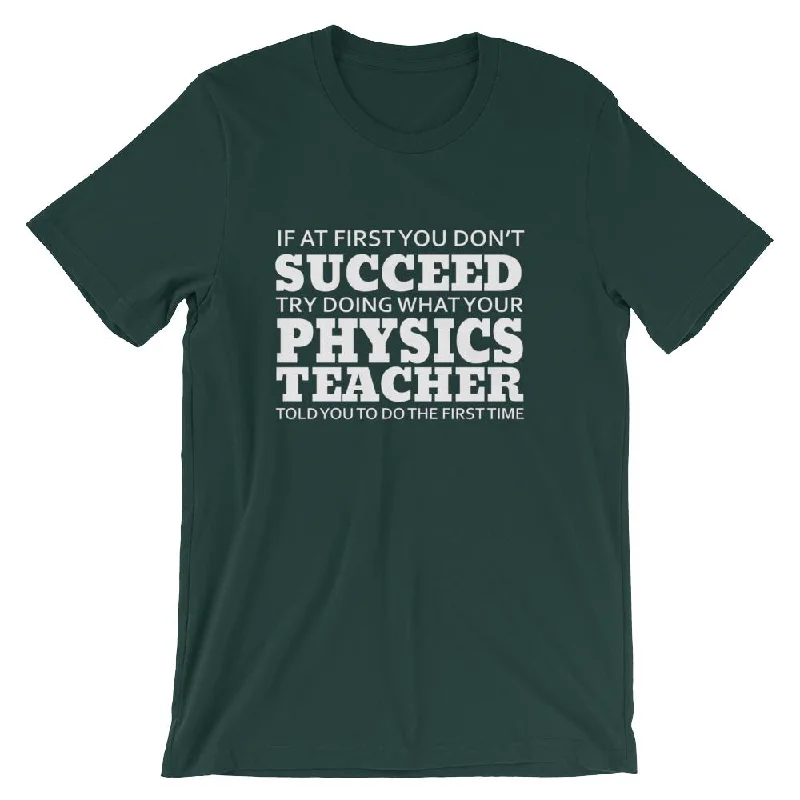 Funny Physics Teacher Lesson Short-Sleeve Unisex T-Shirt Terry Blend Velvet Blend Canvas Blend