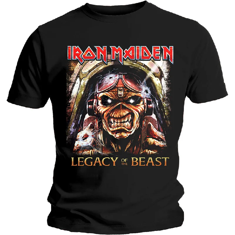 Iron Maiden | Official Band T-Shirt | Legacy Aces Chenille Fabric Brocade Fabric Lace Fabric