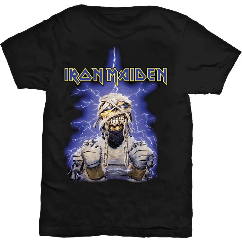 Iron Maiden | Official Band T-Shirt | Powerslave Mummy Asymmetrical Pockets Print