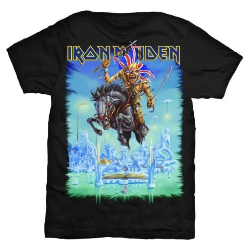 Iron Maiden | Official Band T-Shirt | Tour Trooper (Back Print) Hooded Caped Shawl Collar