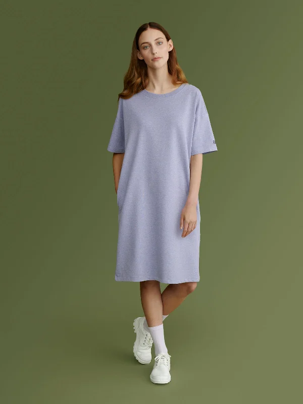 Kitinen T-Shirt Dress Dark Lavender Fleece Fabric Down Fabric Feather Fabric