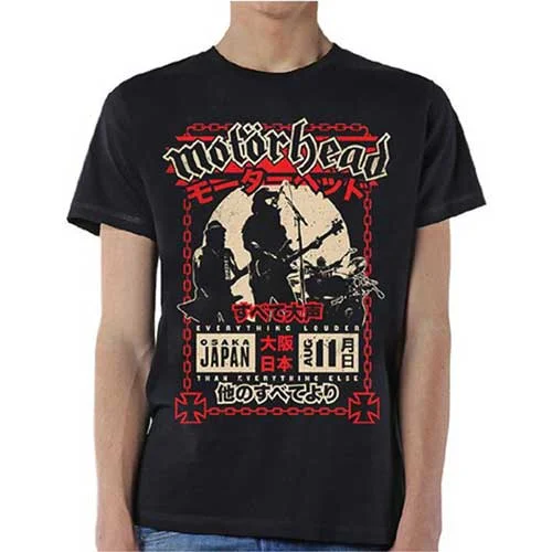 Motorhead | Official Band T-Shirt | Loud in Osaka Graphic T-Shirt Round Neck Polyester