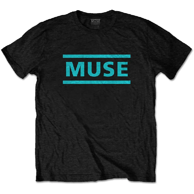 Muse | Official Band T-Shirt | Light Blue Logo Machine Wash Dry Clean Hand Wash