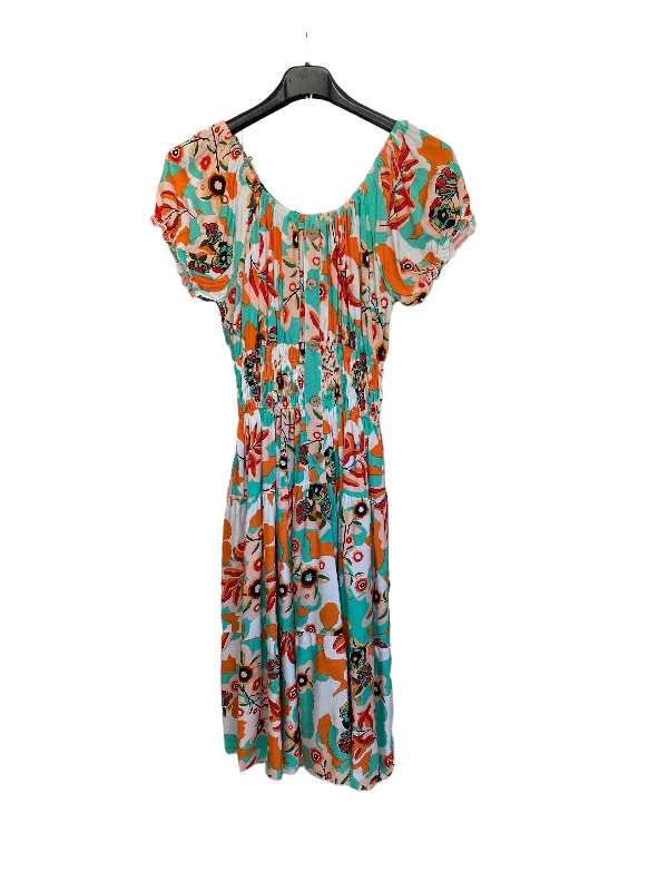 New Retro Flower Print Midi Dress (3 Colours) Cozy A-Line Midi Dress