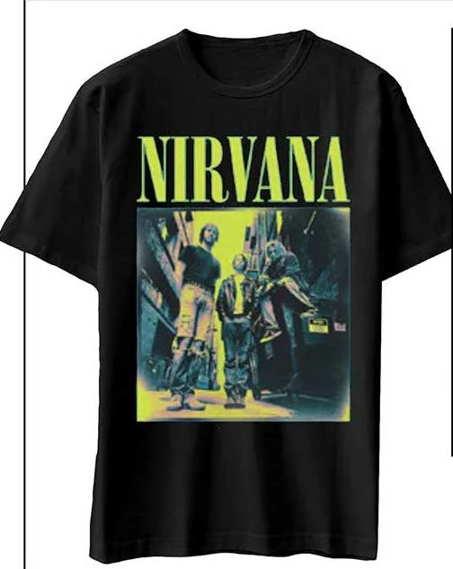 Nirvana | Official Band T-shirt | Kings of The Street Satin Blend Silk Blend Wool Blend