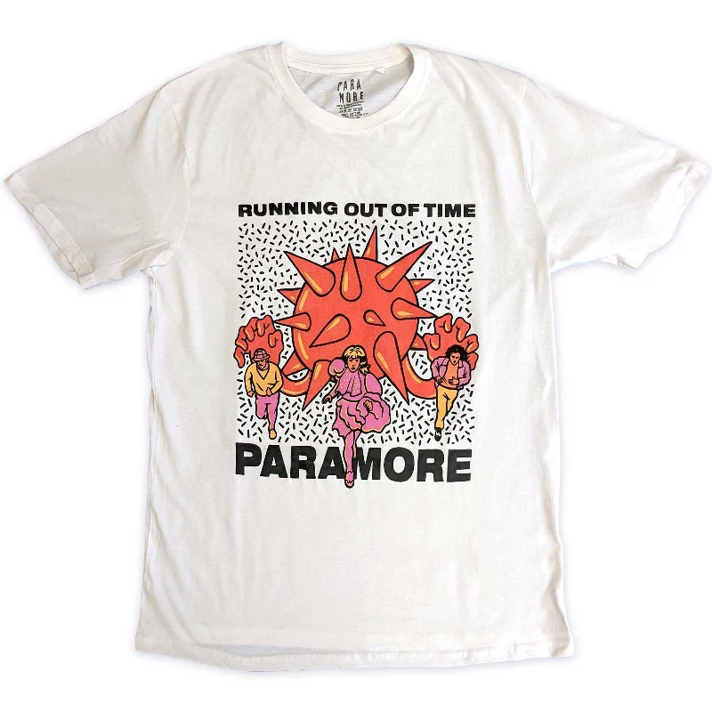 Paramore | Official Band T-Shirt| Running Out Of Time Front Pockets Side Pockets Patch Pockets