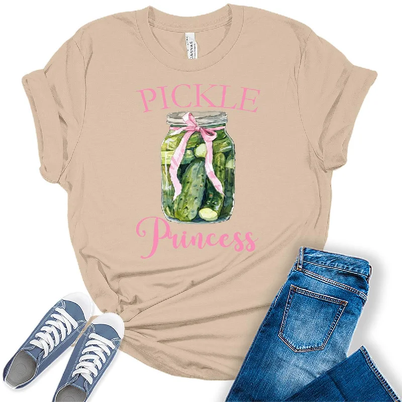 Pickle Princess Funny Coquette Pickle Teen T-shirt Wool Fabric Cashmere Fabric Tweed Fabric