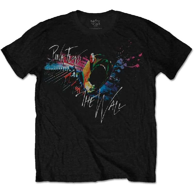 Pink Floyd | Official Band T-Shirt | The Wall Head Banga Satin Fabric Silk Fabric Chiffon Fabric