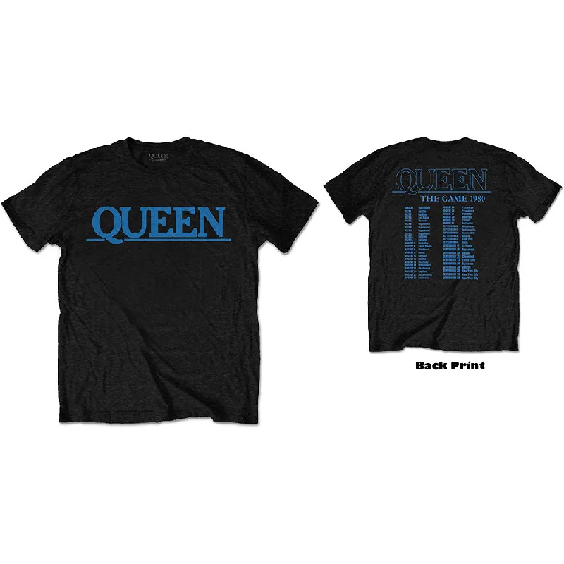 Queen | Official Band T-Shirt | The Game Tour (Back Print) Mesh Fabric Canvas Fabric Denim Fabric