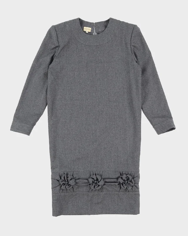 Riccardo Prisco 1960s Grey Wool Midi Dress - S Fashionable Shift Midi Dress