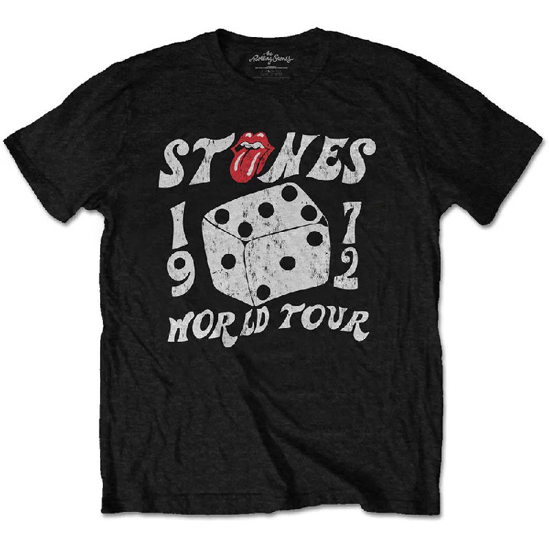 Rolling Stones - The Unisex Eco-T-Shirt: Dice Tour '72 Elegant Classic Vintage