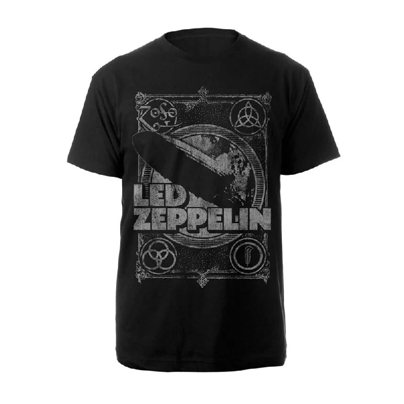 Led Zeppelin Unisex T-shirt: Vintage Print Lz1 Rayon Fabric Velvet Fabric Corduroy Fabric