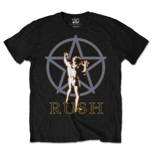 Rush | Official Band T-Shirt | Starman Glow Real Fur Shearling Chenille