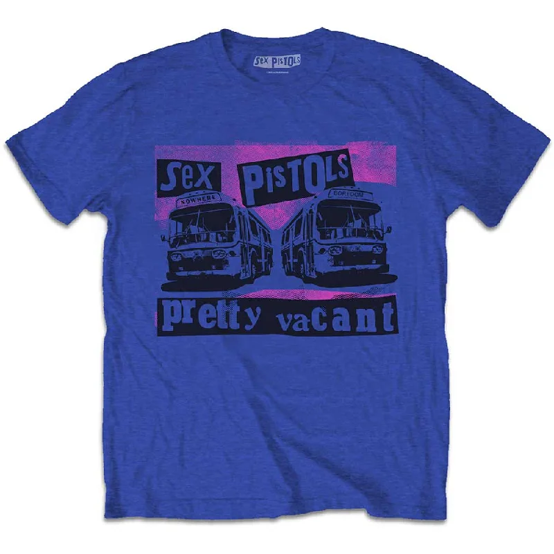 The Sex Pistols | Official Band T-Shirt | Pretty Vacant Coaches Boxy Fit Fitted Loose