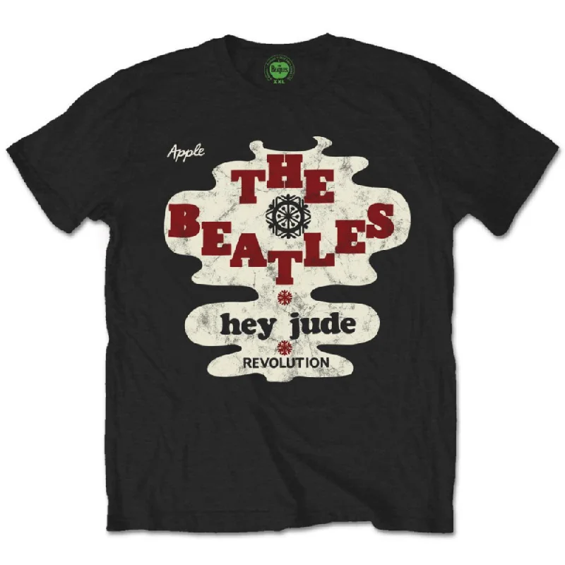 The Beatles | Official Band T-Shirt | Hey Jude/Revolution Terry Blend Velvet Blend Canvas Blend