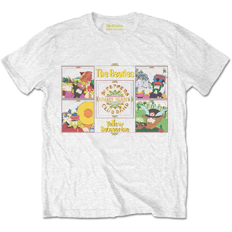 The Beatles | Official Band T-Shirt | Yellow Submarine Sgt Pepper Band Oversized T-Shirt Spandex breathable