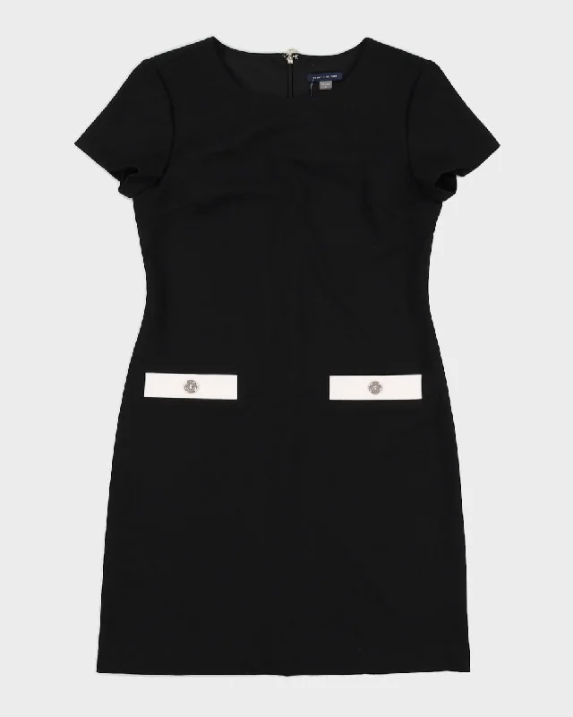 Tommy Hilfiger Black Pocket Mini Dress - XS Fashionable Mini Dress with Frills