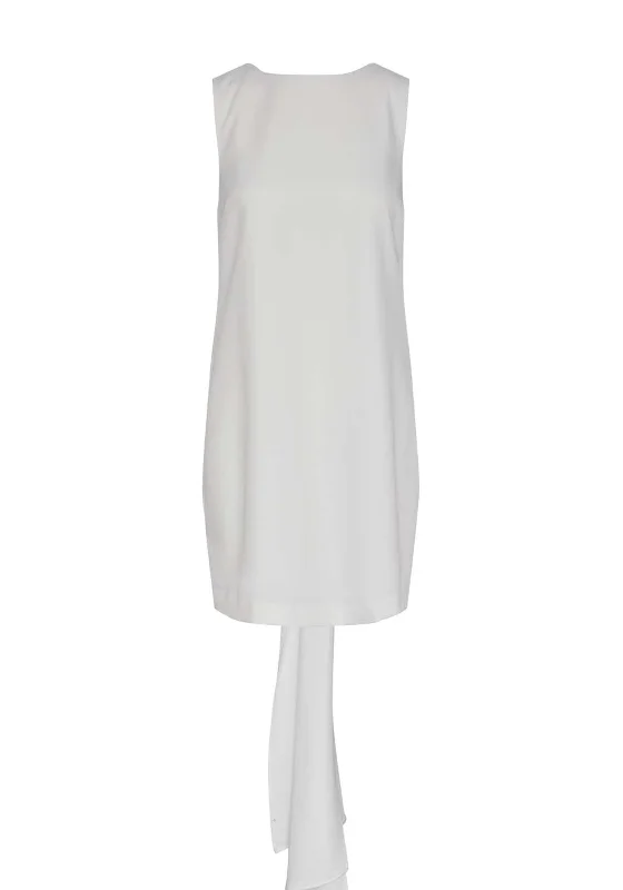 Y.A.S Sally Bow Back Mini Dress, Bright White Fashionable Party Mini Dress