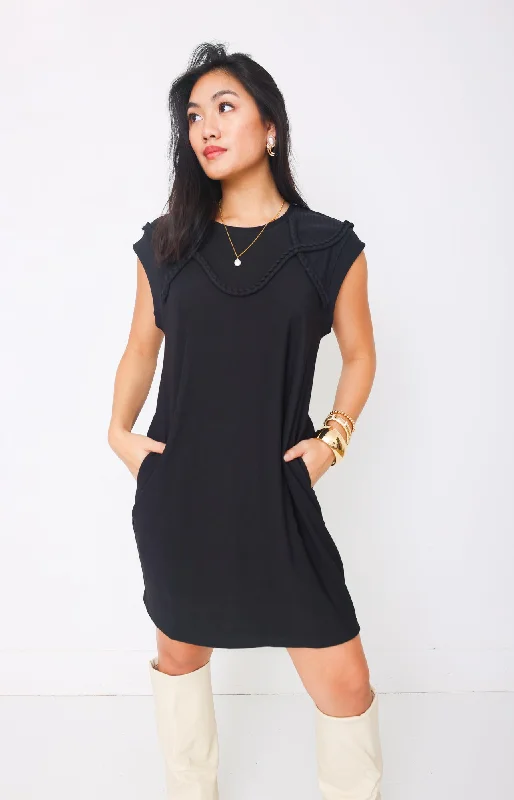 Chic Charm Dress, BLACK