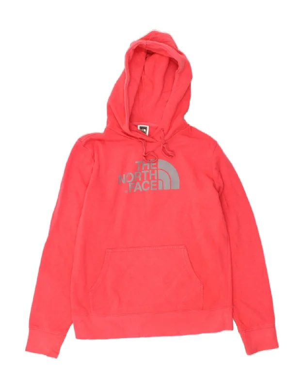 THE NORTH FACE Womens Graphic Hoodie Jumper UK 14 Medium Pink Hoodie with Rhinestones Sparkly Elegant