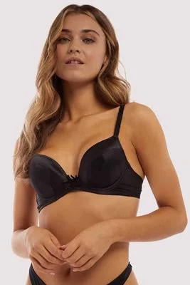 DEJA DAY PPDD003 SOPHIA BLACK PLUNGE BRA Soft Cup Bra