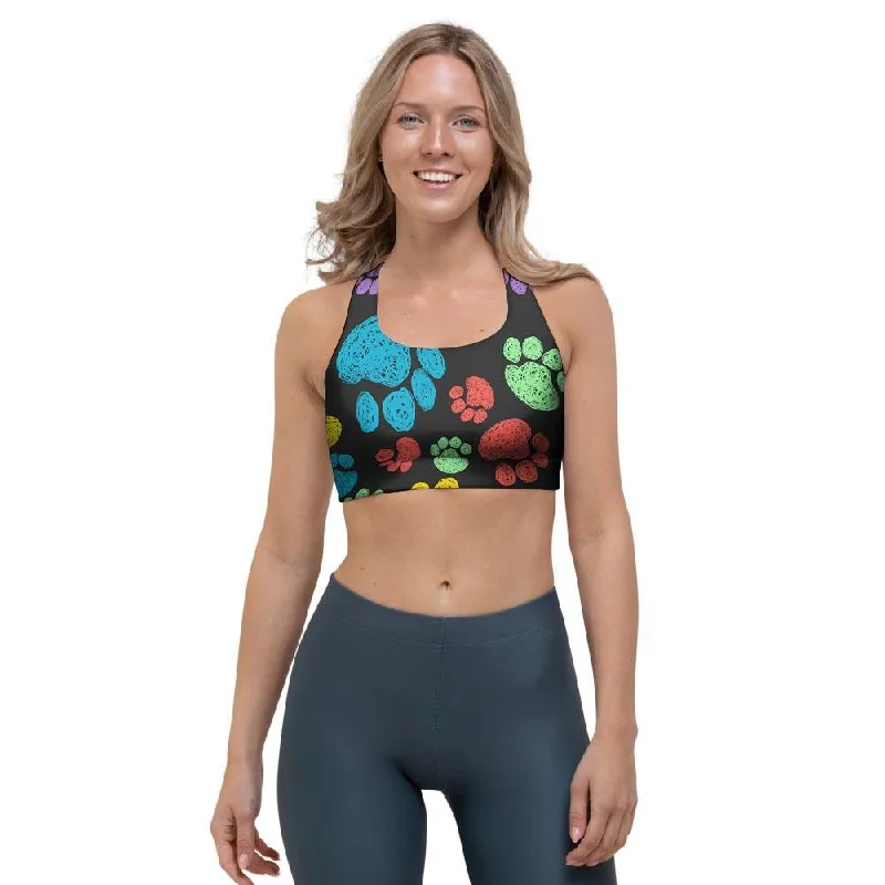 Doodle Paw Sports Bra Trendy Sports Bra