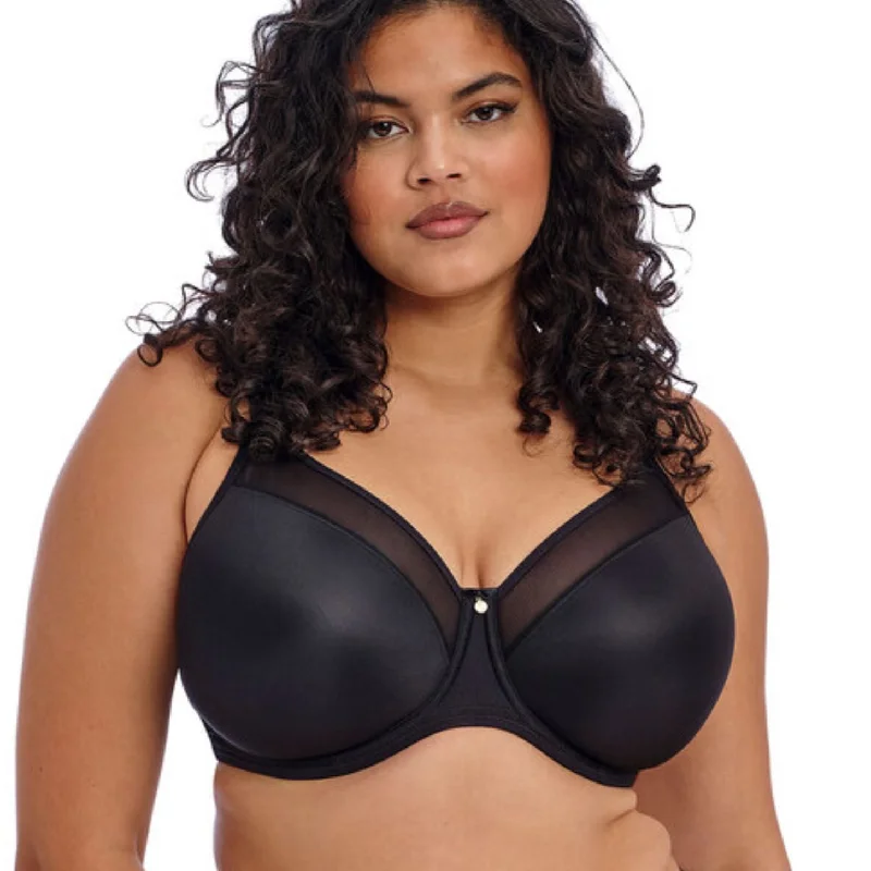 Elomi Smooth Moulded Bra in Black EL4301 Stretchy Full Coverage