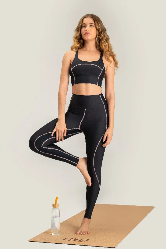 Essential Streamline Mid Sports Bra Comfortable Lace Bra