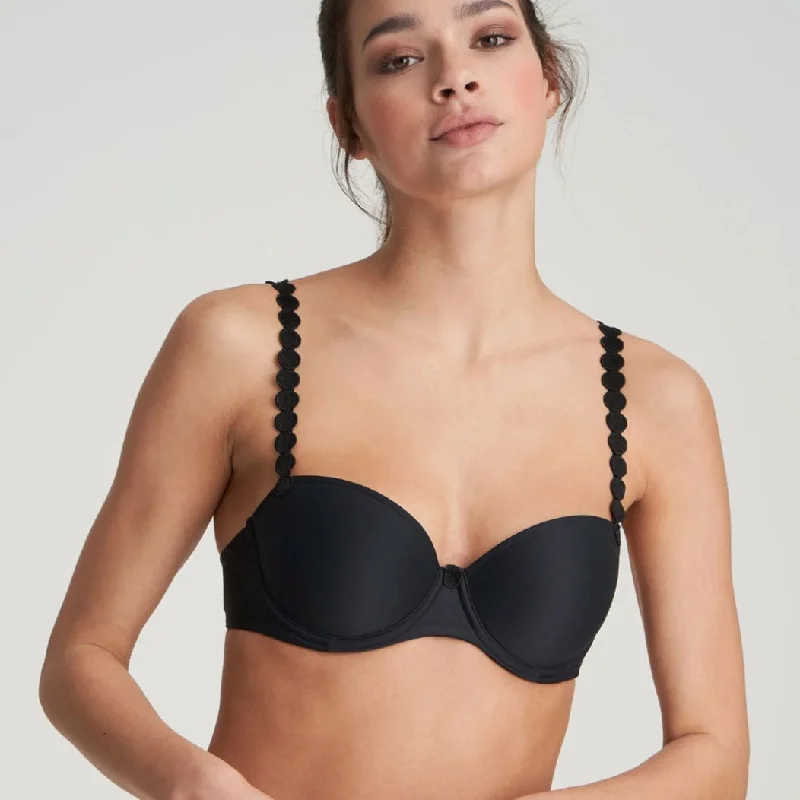 Marie Jo Tom Balcony Bra 0120829 in Black Minimalist Wireless Bra