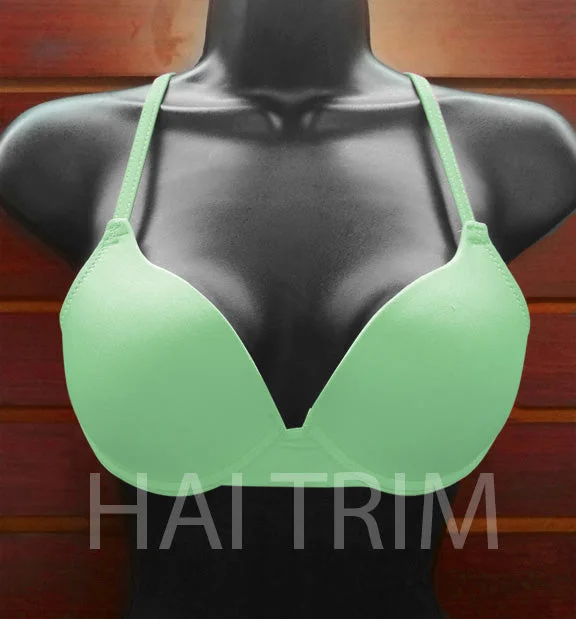 Mint Green Tie-Back Bra, A-59 Sexy Mesh Bra