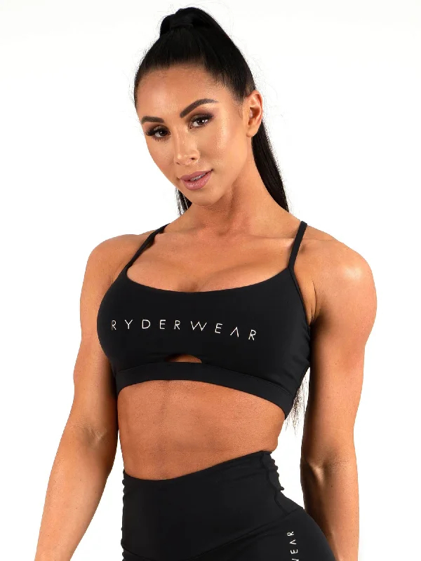 Staples Sports Bra - Black Seamless Wireless Bra