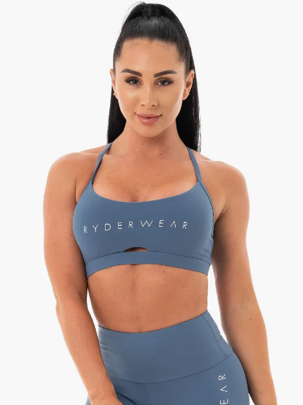 Staples Sports Bra - Steel Blue Lightweight Cotton Bra