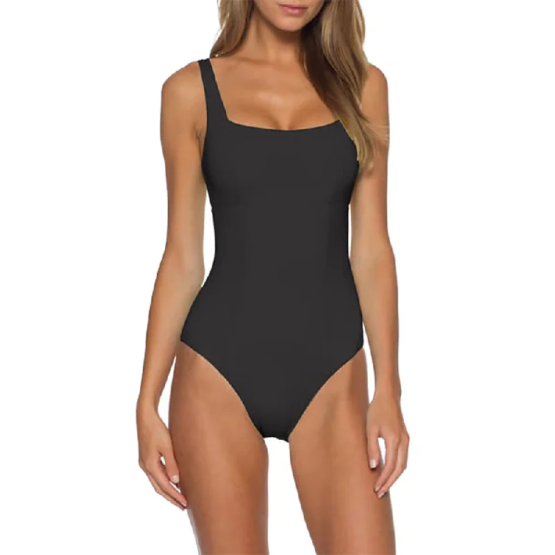 Becca Color Code Square Neck One Piece Swimsuit Push-Up Bikini Top