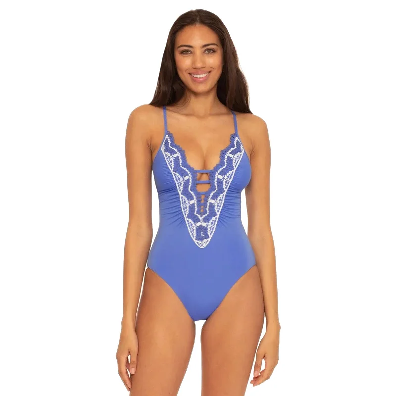 Becca Delilah One Piece Peri Womens Swimsuit Stylish Beachwear Set