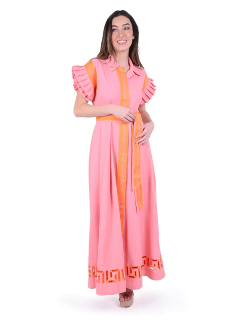 EMILY MCCARTHY Anderson Maxi Dress - Cabaret Fashionable Maxi Dress with Fringe