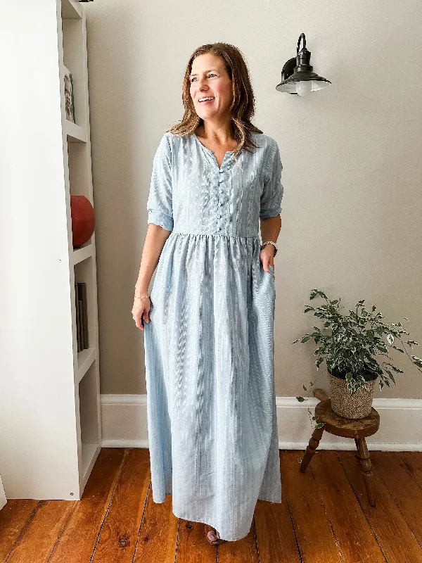 Front Button Maxi Dress Stylish Boho Chic Maxi Dress