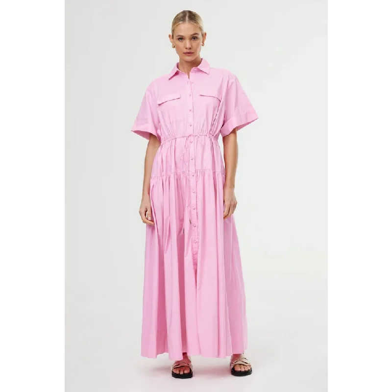 Kinney Maeve Maxi Dress - Flamingo Fashionable Sheer Maxi Dress