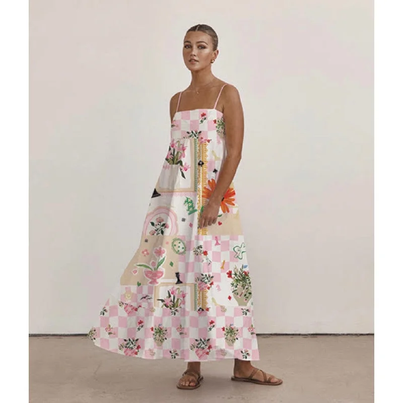 Lux Floral Maxi Dress Stylish Long Sleeve Maxi Dress